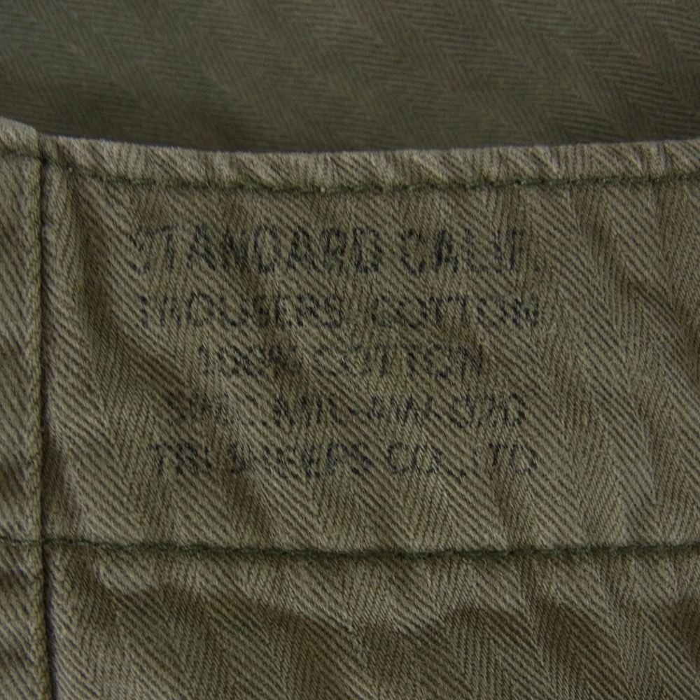 STANDARD CALIFORNIA スタンダードカリフォルニア Herringbone Pants WT ヘリンボーン ミリタリー パンツ オリーブ  カーキ系 32【極上美品】【中古】