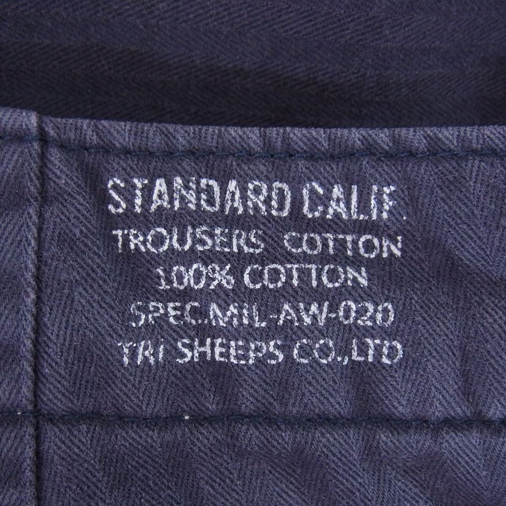 STANDARD CALIFORNIA スタンダードカリフォルニア Herringbone Pants WT ヘリンボーン ミリタリー パンツ ネイビー系 32【極上美品】【中古】