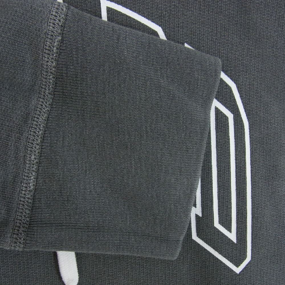 STANDARD CALIFORNIA スタンダードカリフォルニア Pima Cotton Hood Sweat ピマコットン フード ロゴ スウェット パーカー チャコール系 M【極上美品】【中古】
