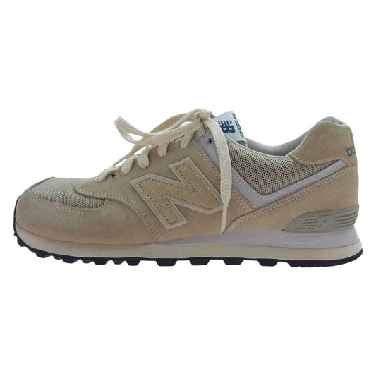 NEW BALANCE ニューバランス ML574FBY スエード メッシュ BEG ローカット スニーカー ベージュ系 28cm【中古】
