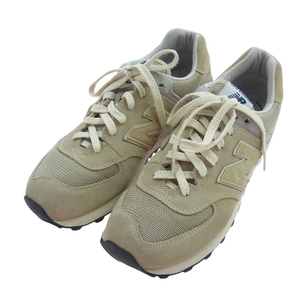NEW BALANCE ニューバランス ML574FBY スエード メッシュ BEG ローカット スニーカー ベージュ系 28cm【中古】