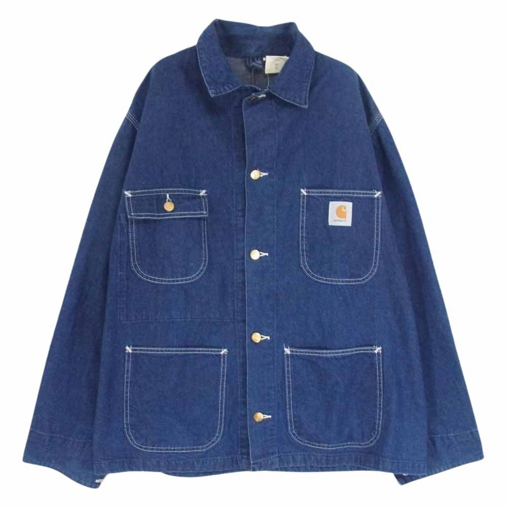Carhartt カーハート 80s~90s 星型ロゴ デニム カバーオール ジャケット インディゴブルー系 42【中古】