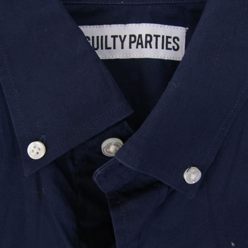 WACKO MARIA ワコマリア コットン ボタンダウン 長袖 シャツ ダークネイビー系 M【中古】