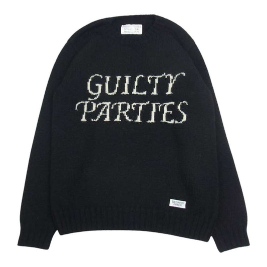WACKO MARIA ワコマリア 19AW 19FW-WMK-KN13 GUILTY PARTIES CREW NECK SWEATER3 ギルティーパーティーズ クルーネック ニット セーター ブラック系 M【美品】【中古】
