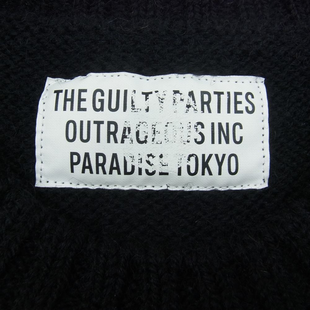 WACKO MARIA ワコマリア 19AW 19FW-WMK-KN13 GUILTY PARTIES CREW NECK SWEATER3 ギルティーパーティーズ クルーネック ニット セーター ブラック系 M【美品】【中古】