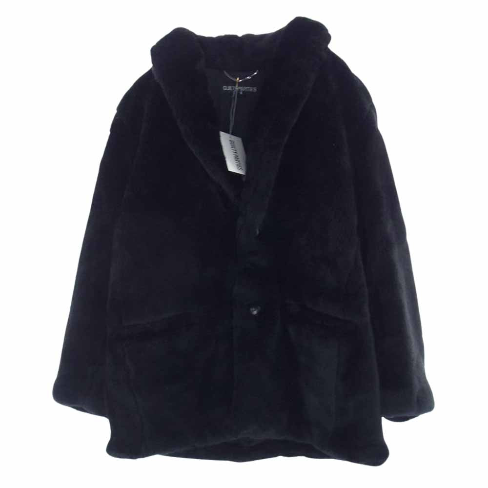 WACKO MARIA ワコマリア WAMA-0176 FUR COAT ショールカラー ファー コート ブラック系 M【新古品】【未使用】【中古】