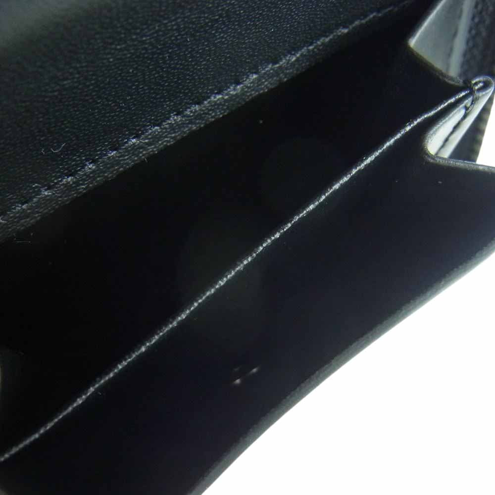 Yohji Yamamoto POUR HOMME ヨウジヤマモトプールオム HN-A01-763-1 FASTENER WALLET S ラウンドファスナー レザー コンパクト ウォレット 二つ折り財布 ブラック系【新古品】【未使用】【中古】