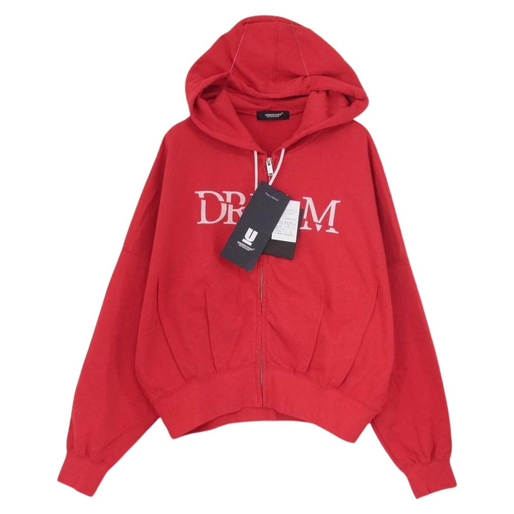 UNDERCOVER アンダーカバー UC1C1816-4 ジップアップ DREAM スウェット パーカー レッド系 2【極上美品】【中古】
