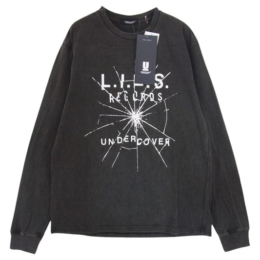 UNDERCOVER アンダーカバー 21SS UCZ9806 × L.I.E.S RECORDS ライズレコーズ カットソー 長袖 Tシャツ ダークグレー系 3【新古品】【未使用】【中古】