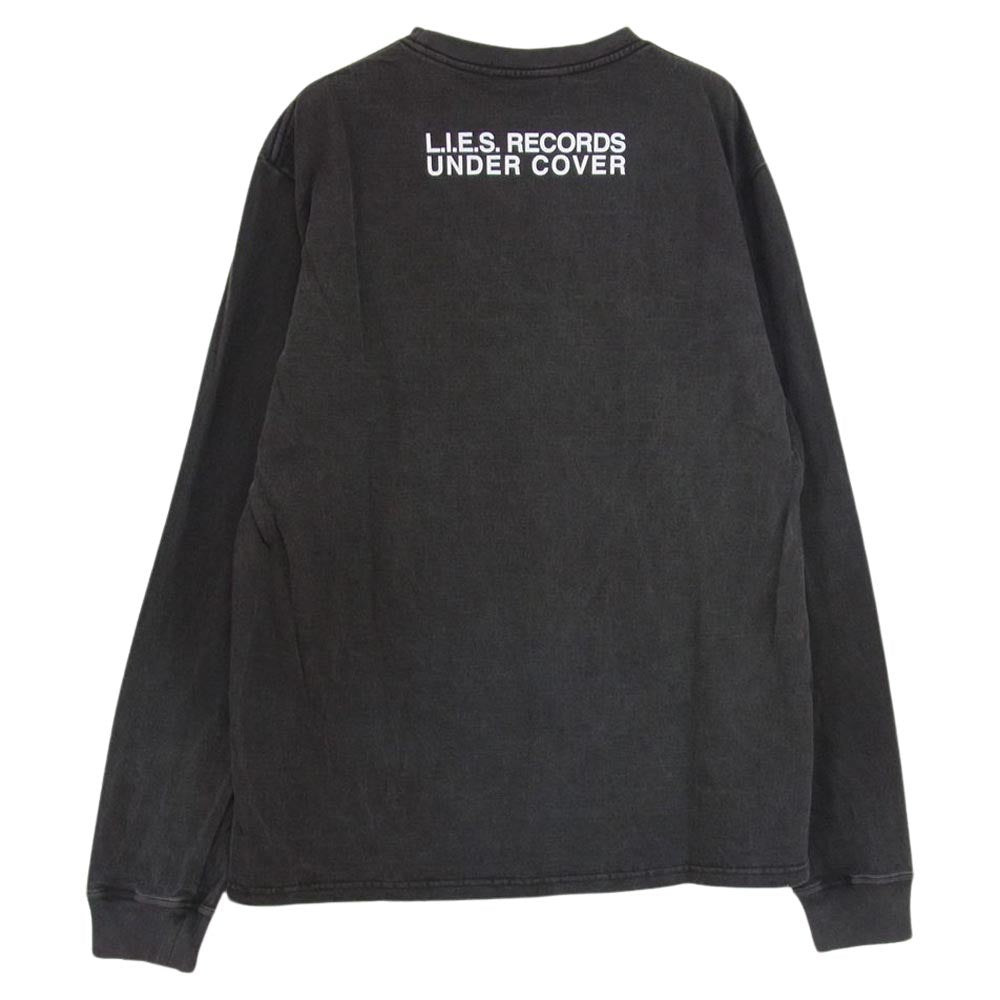 UNDERCOVER アンダーカバー 21SS UCZ9806 × L.I.E.S RECORDS ライズレコーズ カットソー 長袖 Tシャツ ダークグレー系 3【新古品】【未使用】【中古】