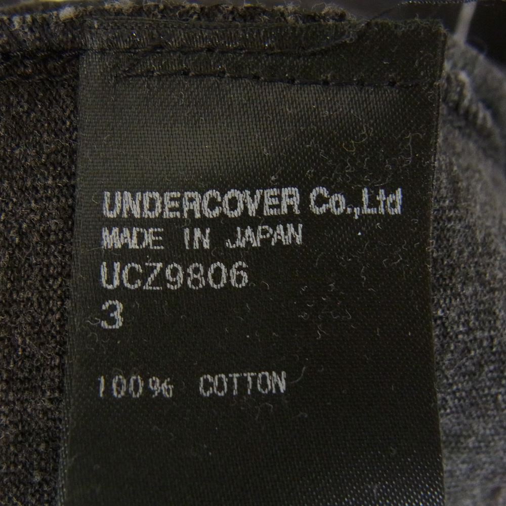 UNDERCOVER アンダーカバー 21SS UCZ9806 × L.I.E.S RECORDS ライズレコーズ カットソー 長袖 Tシャツ ダークグレー系 3【新古品】【未使用】【中古】