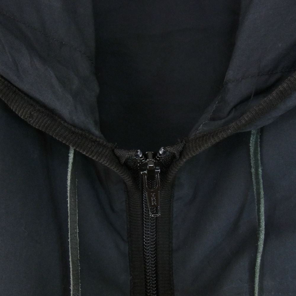 UNDERCOVER アンダーカバー E4216 裾 COW HIDE レザー コットン ジャケット ブラック系 4【中古】