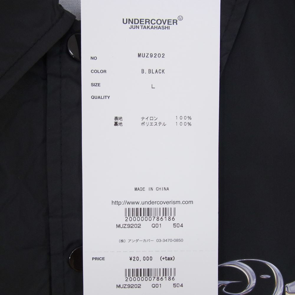 UNDERCOVER アンダーカバー MUZ9202 × GUCCIMAZE グッチメイズ プリントコーチ ジャケット ブラック系 L【新古品】【未使用】【中古】