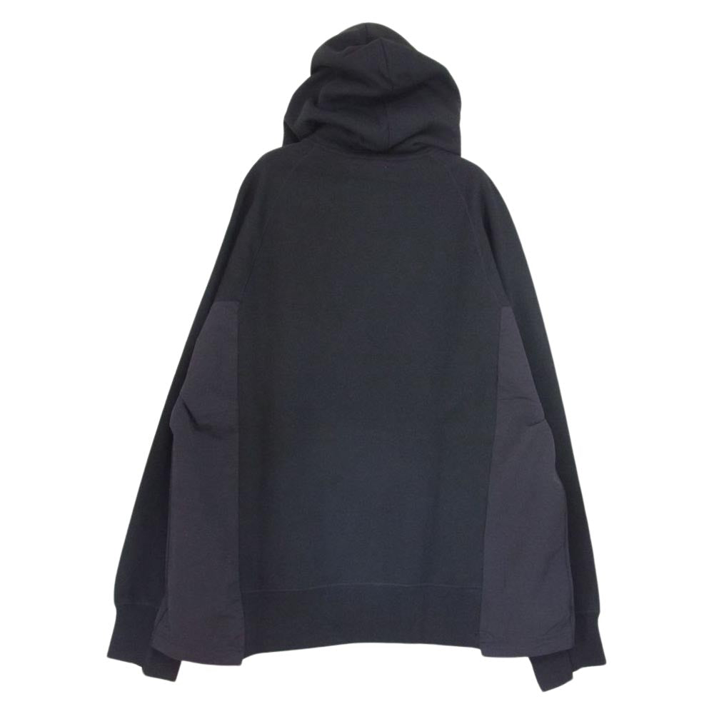 Sacai サカイ 20AW  CZ4695 × NIKE ナイキ NRG HOODIE プルオーバー パーカー ドッキング フーディー ブラック系 L【新古品】【未使用】【中古】