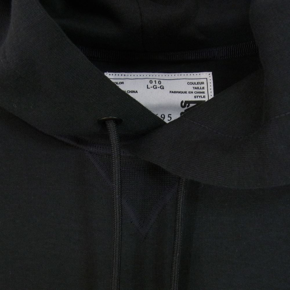 Sacai サカイ 20AW  CZ4695 × NIKE ナイキ NRG HOODIE プルオーバー パーカー ドッキング フーディー ブラック系 L【新古品】【未使用】【中古】