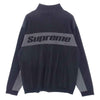 Supreme シュプリーム 22AW 2-Tone Ribbed Zip Up Sweater 2トーン ストライプ ジップアップ ドライバーズ ニット セーター ブラック系 グレー系 L【美品】【中古】
