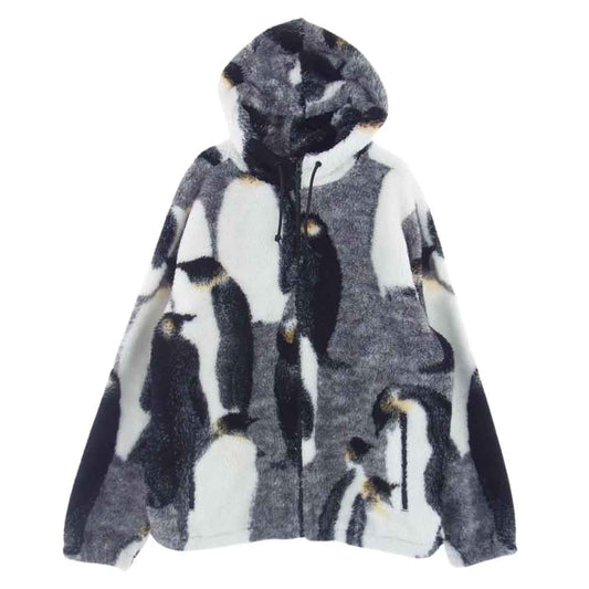 Supreme シュプリーム 20AW Penguins Hooded Fleece Jacket ペンギン フーデッド フリースジャケット グレー系 L【新古品】【未使用】【中古】