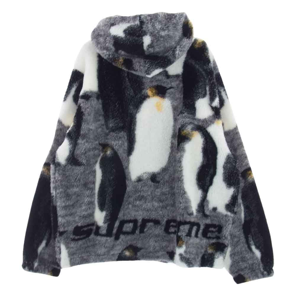 Supreme シュプリーム 20AW Penguins Hooded Fleece Jacket ペンギン フーデッド フリースジャケット グレー系 L【新古品】【未使用】【中古】