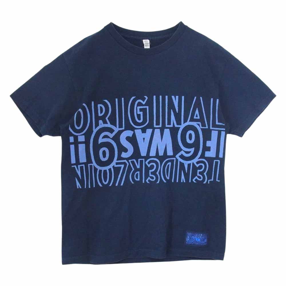TENDERLOIN テンダーロイン 22AW TEE 3A プリント 半袖 Tシャツ ネイビー系 L【中古】