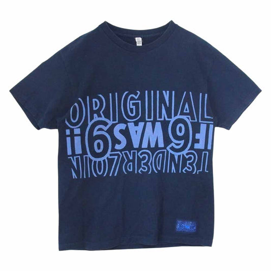 TENDERLOIN テンダーロイン 22AW TEE 3A プリント 半袖 Tシャツ ネイビー系 L【中古】