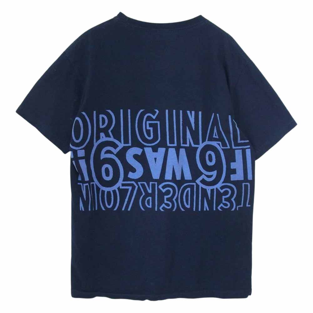 TENDERLOIN テンダーロイン 22AW TEE 3A プリント 半袖 Tシャツ ネイビー系 L【中古】