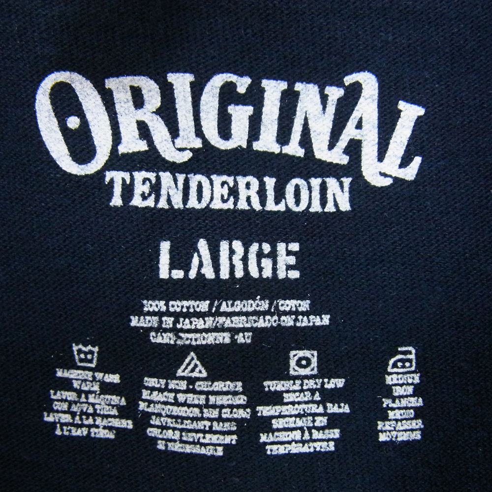 TENDERLOIN テンダーロイン 22AW TEE 3A プリント 半袖 Tシャツ ネイビー系 L【中古】