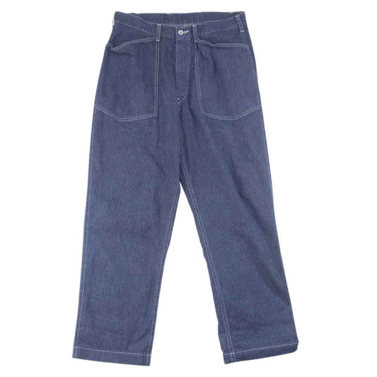 TENDERLOIN テンダーロイン インディゴ シンチバック ストライプ デニム パンツ インディゴブルー系 S【中古】