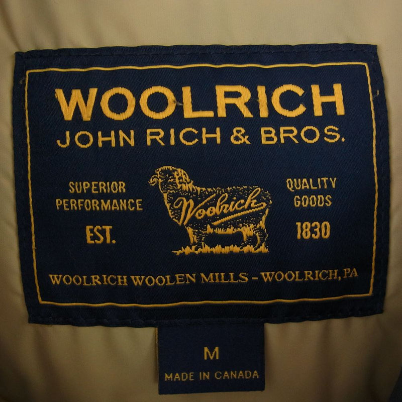 WOOLRICH ウールリッチ カナダ製  ARCTIC PARKA アークティック パーカー ダウン ジャケット ブラック系 M【中古】