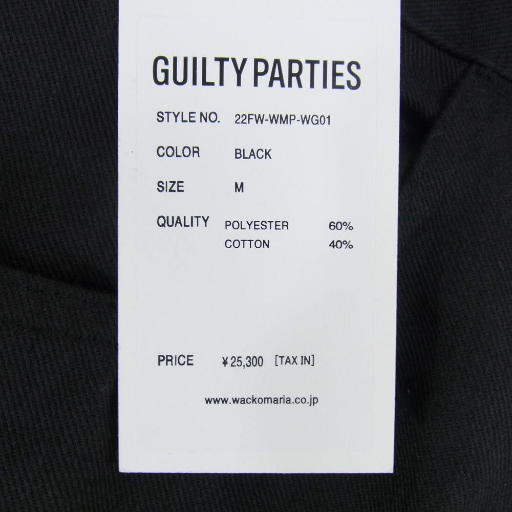 WACKO MARIA ワコマリア 22AW 22FW-WMP-WG01 Ｗrangler WRANCHER DRESS JEANS ラングラー ドレス ジーンズ パンツ ブラック系 M【新古品】【未使用】【中古】