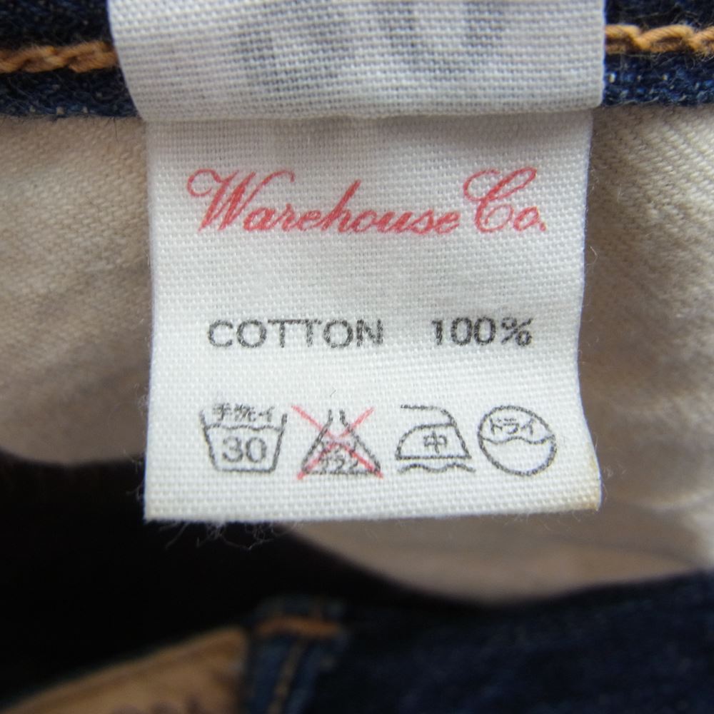 WAREHOUSE ウエアハウス LOT 4 HeLLer's Cafe デニム パンツ インディゴブルー系 30【中古】