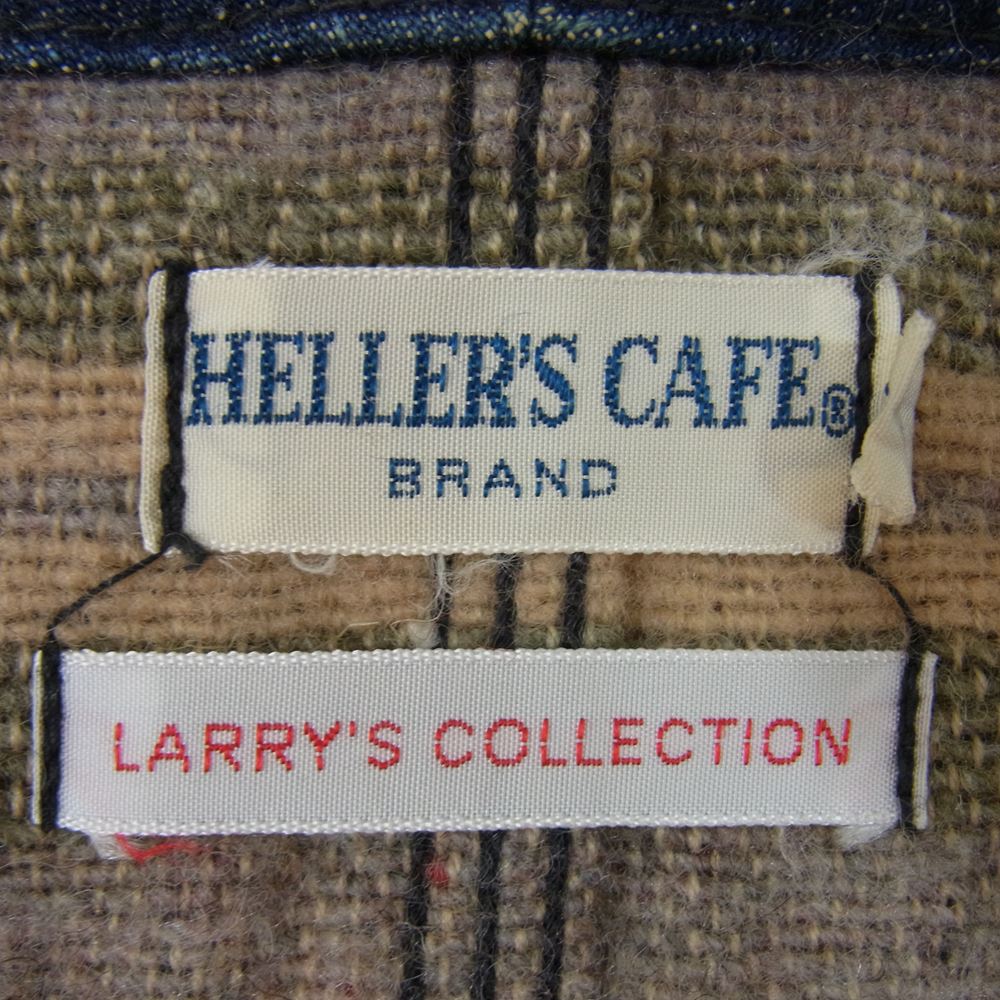 WAREHOUSE ウエアハウス HELLER'S CAFE ヘラーズカフェ 裏ブランケット デニム ベスト インディゴブルー系 36【中古】