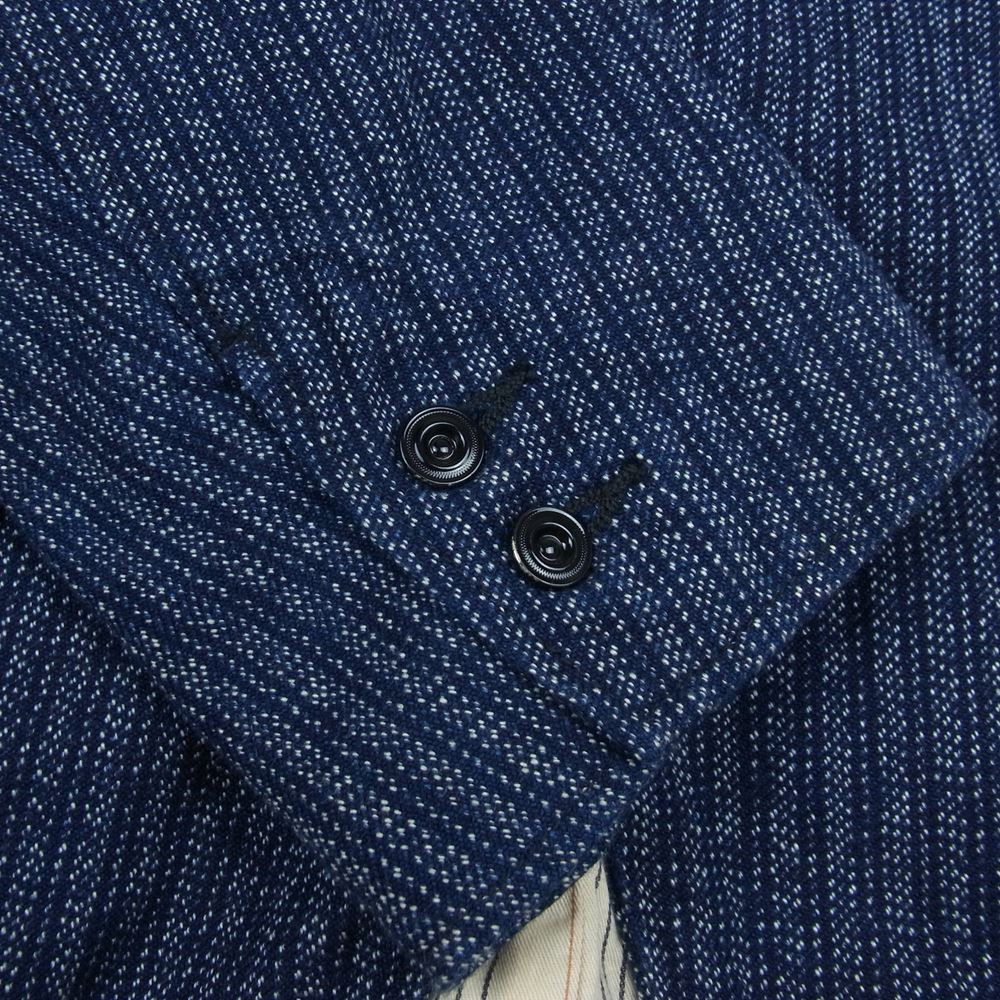 SUGAR CANE シュガーケーン SC13420 INDIGO STRIPE CRUISER JACKET インディゴ ストライプ クルーザー ワーク ジャケット ネイビー系 38【中古】
