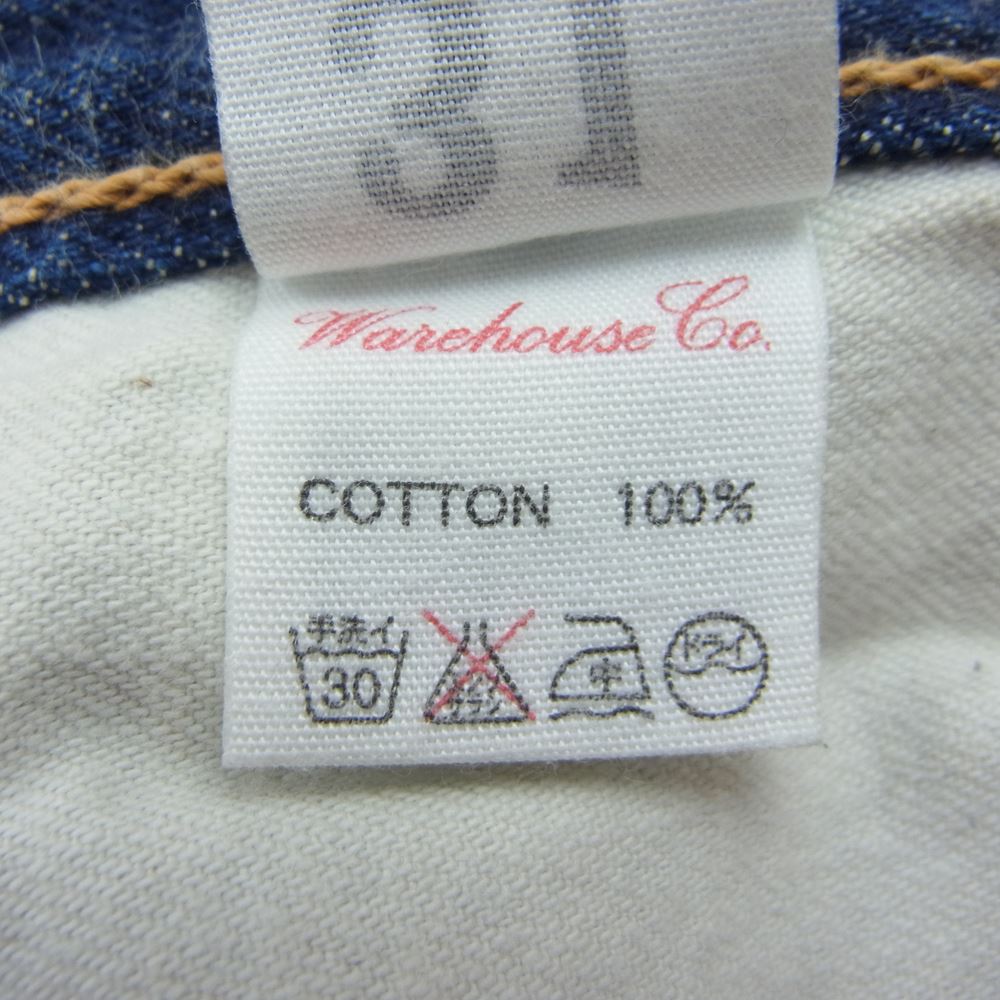 WAREHOUSE ウエアハウス Lot 1001XX セルビッチ デニム パンツ インディゴブルー系 31【中古】