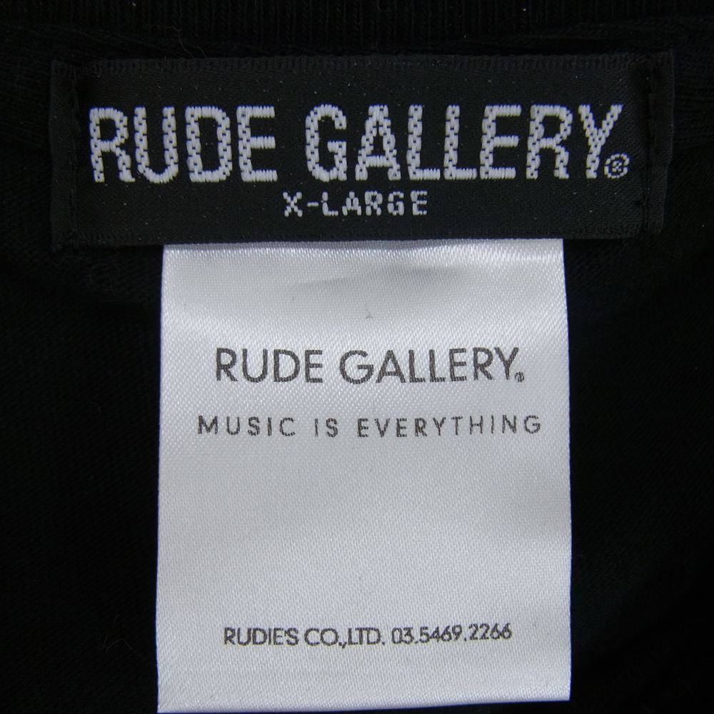 RUDE GALLERY ルードギャラリー The Distortion Districts PANTHER TEE ART WORK BY H.U. 半袖Tシャツ ブラック系 XL【中古】