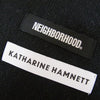 NEIGHBORHOOD ネイバーフッド 22AW Katherine Hamnett Logo Scarf Black キャサリンハムネット ロゴ マフラー ブラック系【中古】