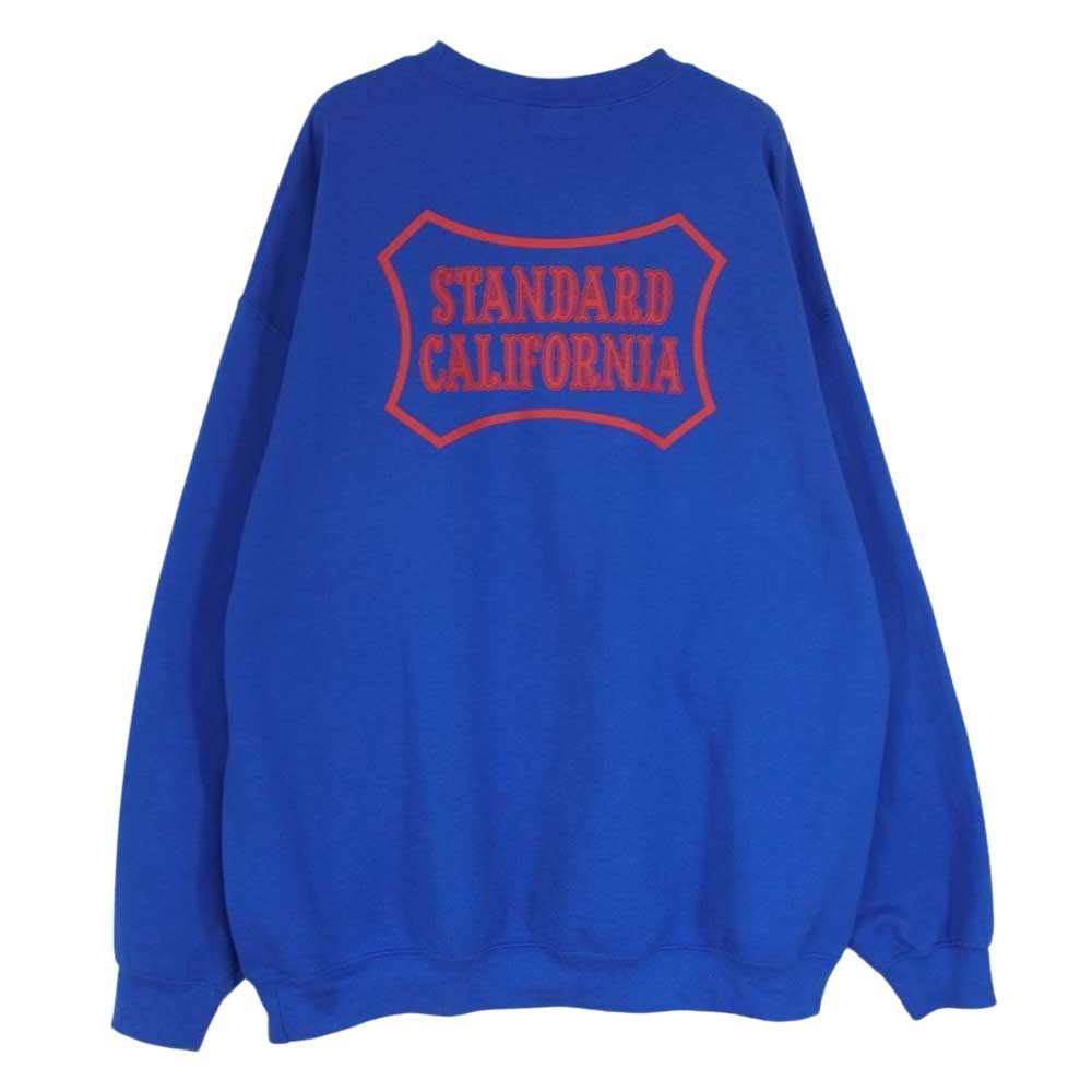 STANDARD CALIFORNIA スタンダードカリフォルニア VANS SD Logo Sweat 20周年記念 バンズ クルーネック スウェット ブルー系 XL【中古】