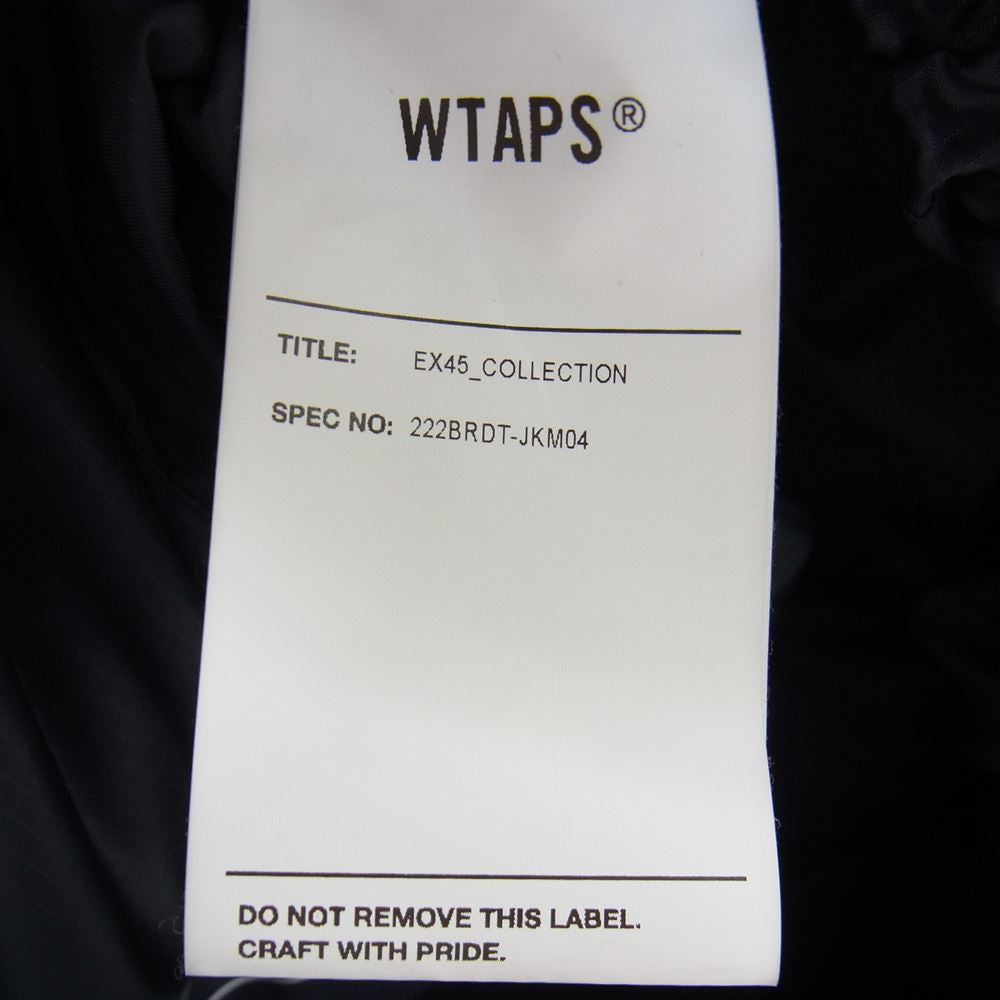 WTAPS ダブルタップス 22AW 222BRDT-JKM04 NYLON RIPSTOP FORTLESS 中綿ジャケット ブラック系 SIZE X02【中古】