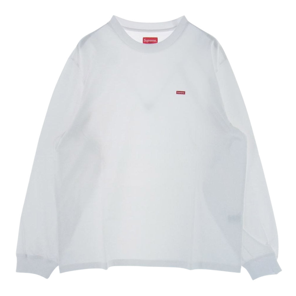 Supreme シュプリーム 21SS small box l/s tee スモールボックス 長袖 Tシャツ ホワイト系 L【新古品】【未使用】【中古】
