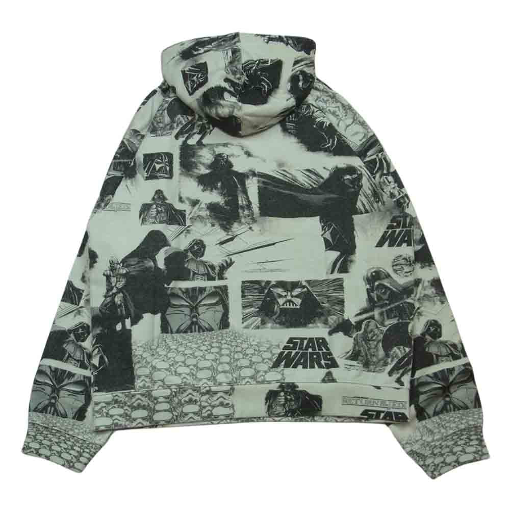 キス 23SS STAR Wars スターウォーズ VADER Illustration Hoodie プルオーバー パーカー オフホワイト系 グレー系 L【新古品】【未使用】【中古】