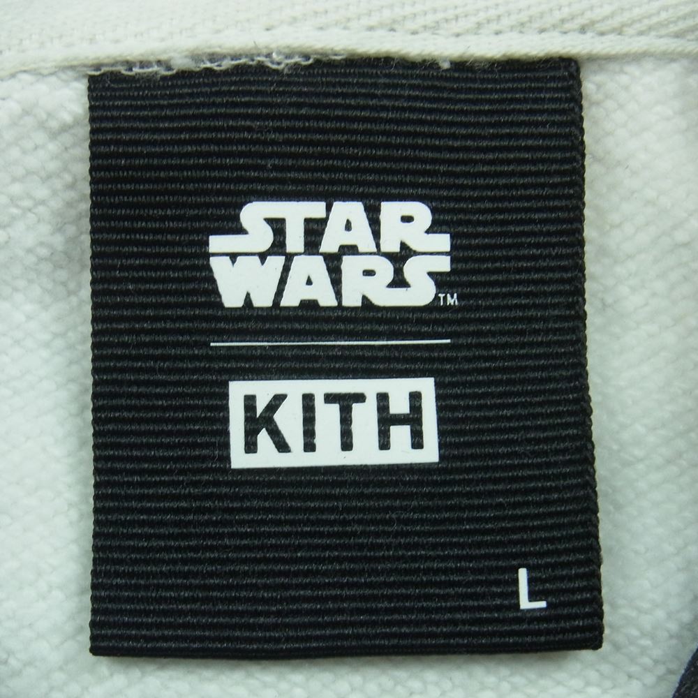 キス 23SS STAR Wars スターウォーズ VADER Illustration Hoodie プルオーバー パーカー オフホワイト系 グレー系 L【新古品】【未使用】【中古】