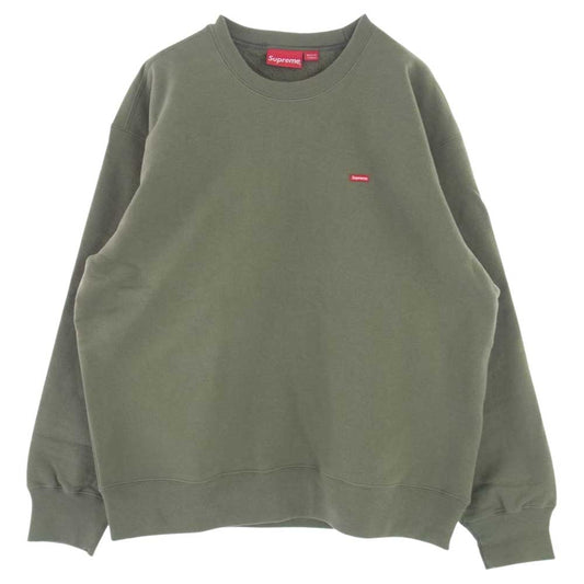 Supreme シュプリーム 21AW small box crewneck スモール ボックス クルーネック スウェット モスグリーン系 L【新古品】【未使用】【中古】
