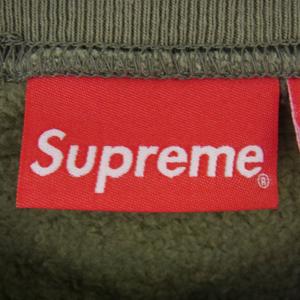 Supreme シュプリーム 21AW small box crewneck スモール ボックス クルーネック スウェット モスグリーン系 L【新古品】【未使用】【中古】