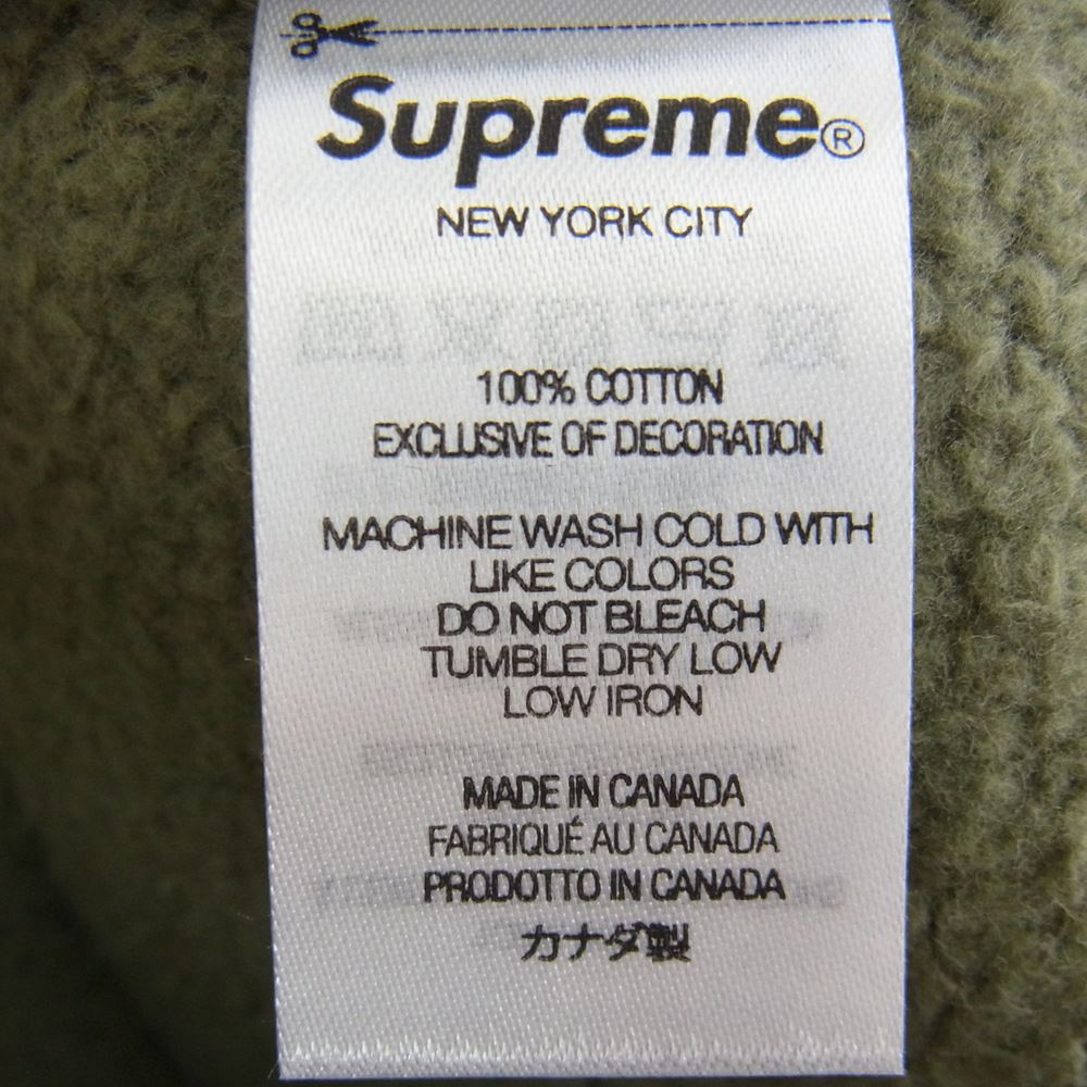 Supreme シュプリーム 21AW small box crewneck スモール ボックス クルーネック スウェット モスグリーン系 L【新古品】【未使用】【中古】