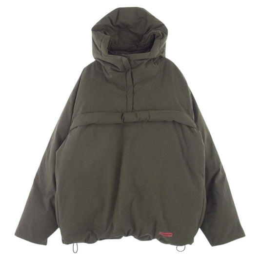 Supreme シュプリーム 22SS Hooded Down Pullover プルオーバー ダウン ジャケット カーキ系 L【中古】