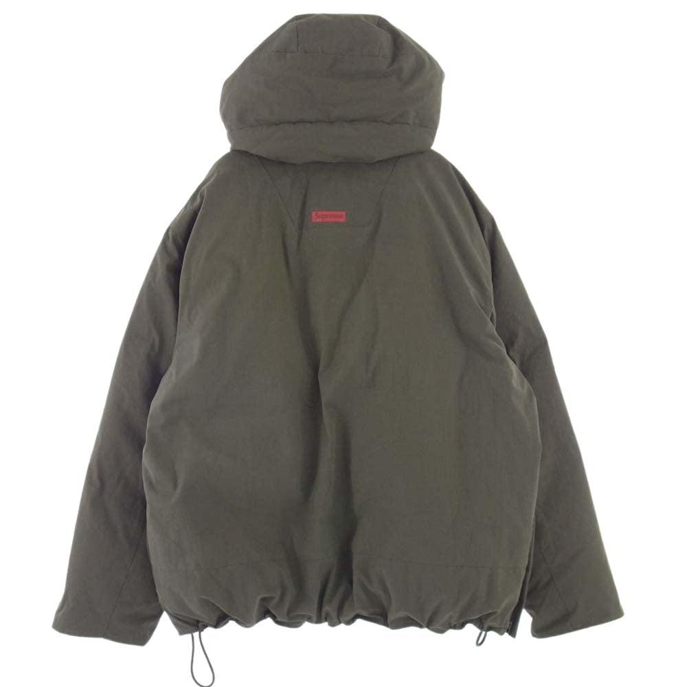 Supreme シュプリーム 22SS Hooded Down Pullover プルオーバー ダウン ジャケット カーキ系 L【中古】