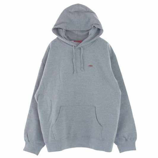 Supreme シュプリーム 22SS enamel small box hooded sweatshirt エナメル スモール ボックス ロゴ スウェット パーカー グレー系 L【新古品】【未使用】【中古】