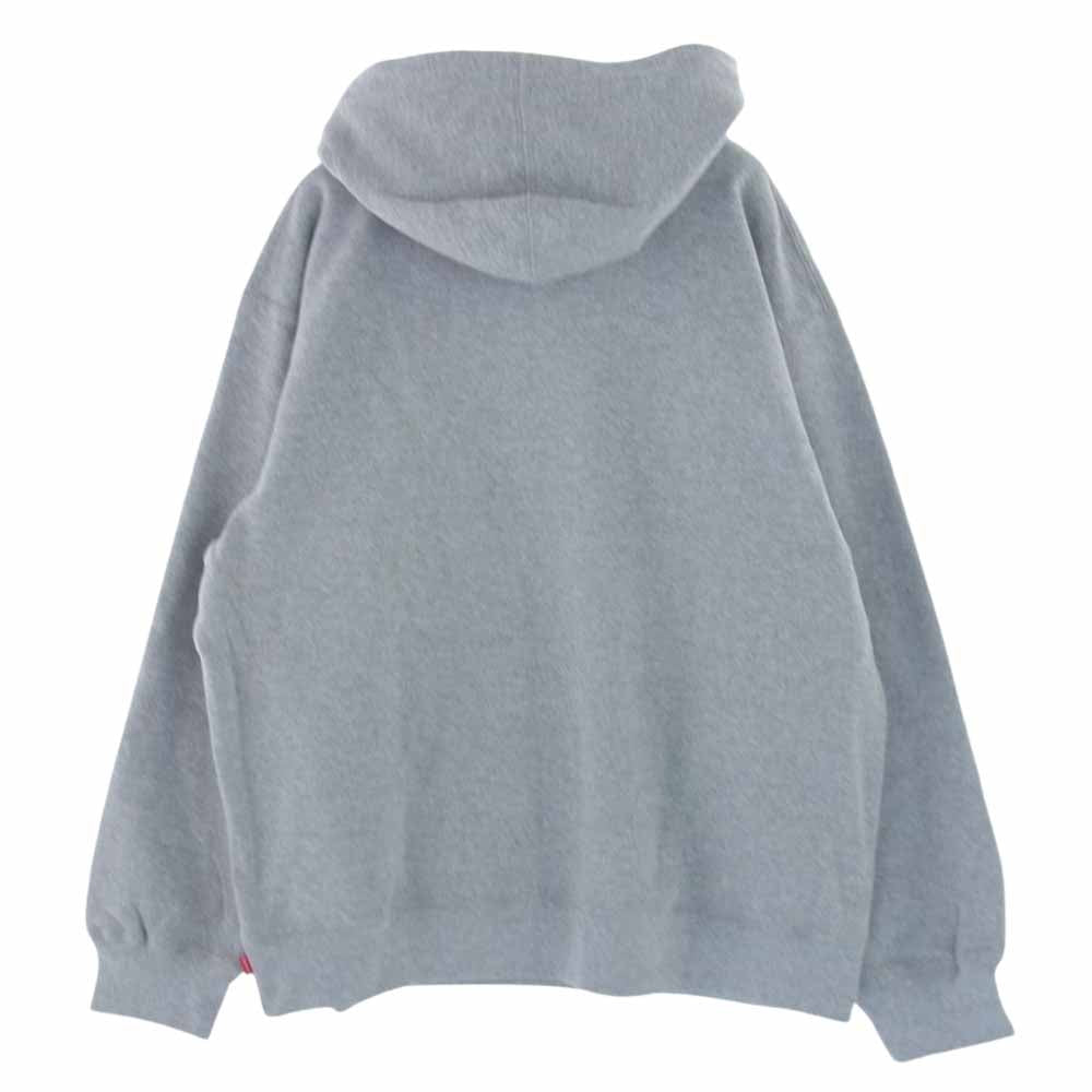 Supreme シュプリーム 22SS enamel small box hooded sweatshirt エナメル スモール ボックス ロゴ スウェット パーカー グレー系 L【新古品】【未使用】【中古】