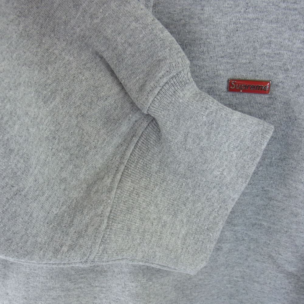 Supreme シュプリーム 22SS enamel small box hooded sweatshirt エナメル スモール ボックス ロゴ スウェット パーカー グレー系 L【新古品】【未使用】【中古】