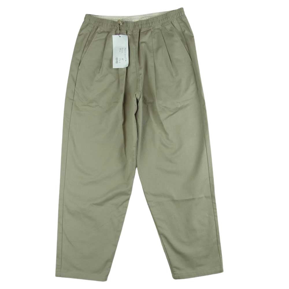 フレッシュサービス 23SS FSW-23PT-180 CORPORATE CHINO PANTS コーポレート 2タック ワイド テーパード チノ パンツ ベージュ系 M【美品】【中古】