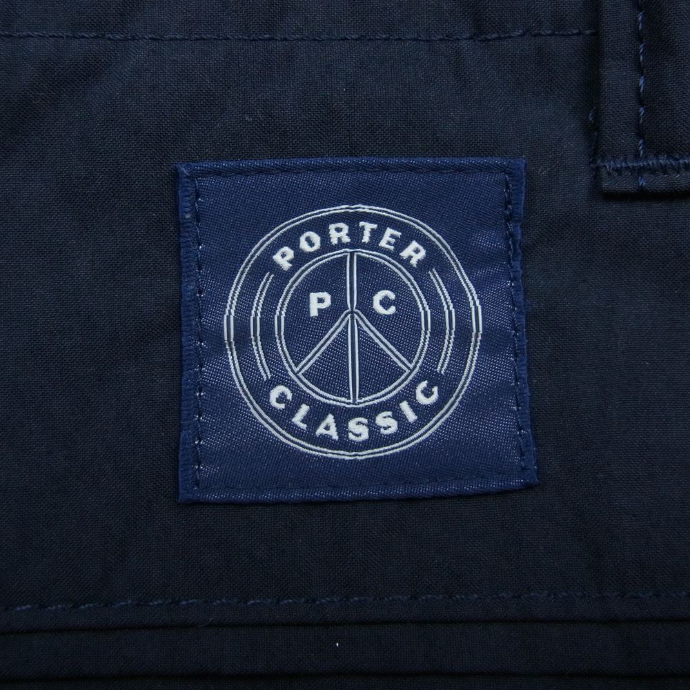 PORTER CLASSIC ポータークラシック 23SS POPLIN BING PANTS ポプリン ビング イージー テーパード パンツ ネイビー系 M【中古】